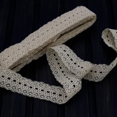 Мереживо кроше натуральне, 3 см