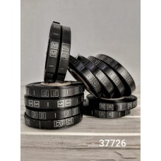 розмірник накатаний сатиновий 1см, чорний - L