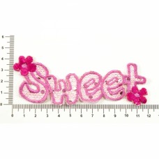 Аплікація пришивна Sweet рожева
